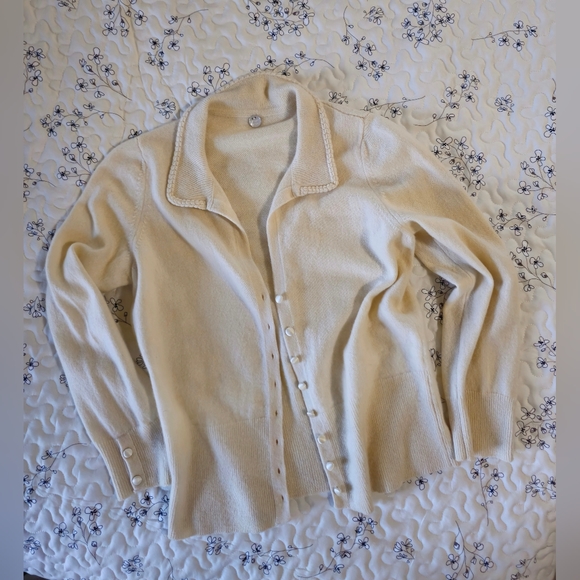Margaret O'Leary 100% Cashmere Cardigan Size M - Picture 6 of 8